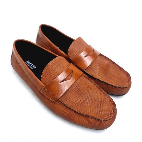 Alfani Mens Brown Penny Comfort Iker Round Toe Slip On...